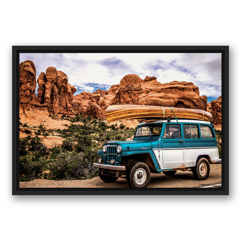 " Adventuring Jeep ", 17.75" H x 25.75" W x 1.75" D
