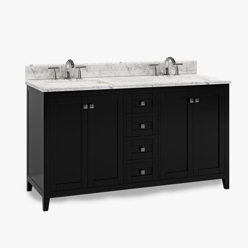 Ensemble de meuble-lavabo double 60 po Pei