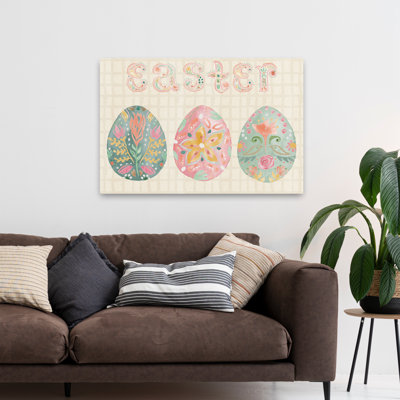 Printemps, chanson, contemporain, bleu, floral, crème, Pâques