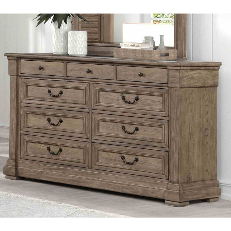 Commode à finition grise vieillie 1pc