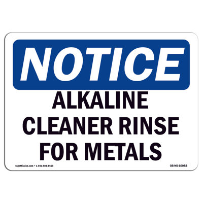 Enseigne de nettoyage alcalin pour métaux