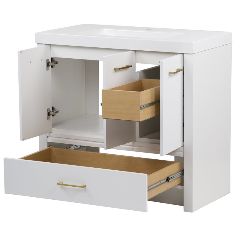 Ensemble de meuble-lavabo simple 37 po, Blanc