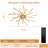36 in. Indoor Gold Ceiling Fan with Light, Flush Mount Ceiling Fan with Remote App Control, Dimmable, 3-Color, 6-Speeds-1236047942