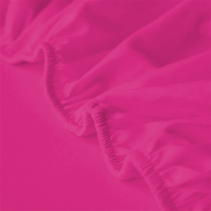 Microfiber Premium Quality Deep Hypoallergenic Fitted Sheet 25cm, Kingsize (5'), Hot Pink