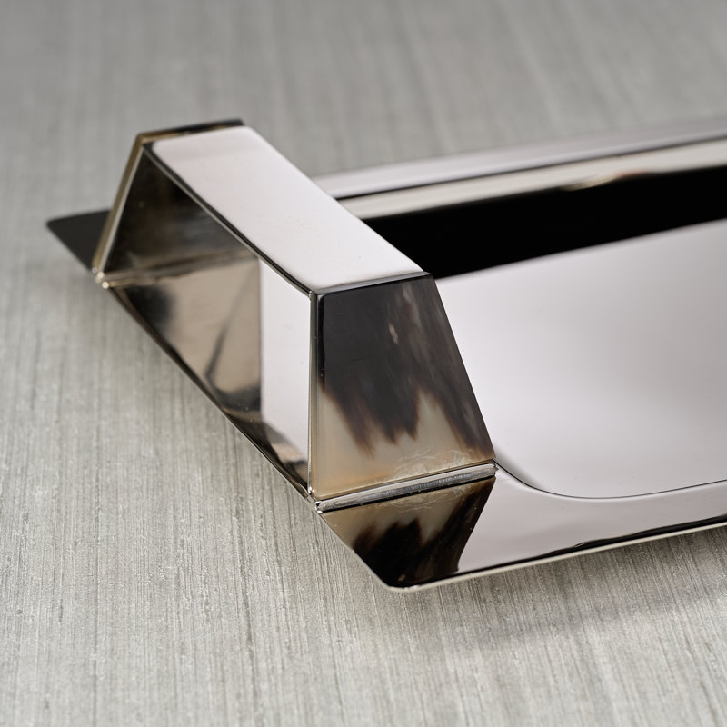 Brayden Studio® Danuta Steel/ Horn Tray