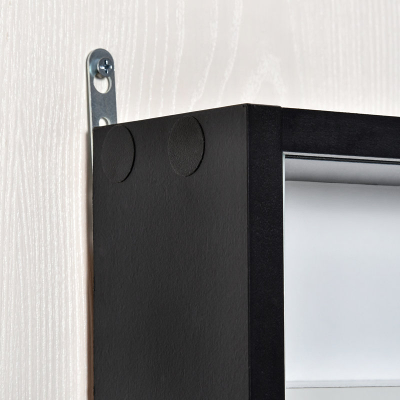 Présentoir à 5 tablettes, noir et blanc