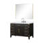 Meuble-lavabo simple en chêne noir 48 po X P 22 po D, comptoir en marbre de Carrare, ensemble de robinet et Miroir-118024505