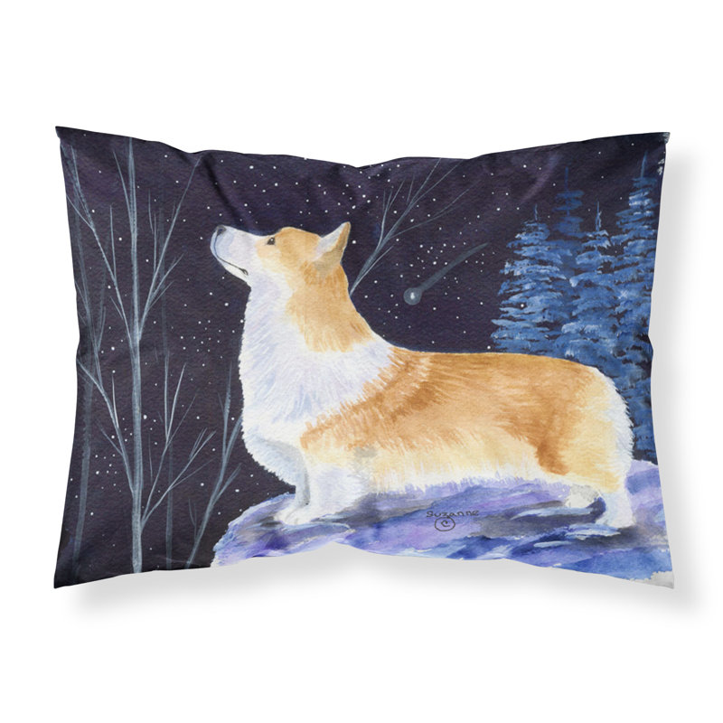 Taie d’oreiller à mèches d’humidité corgi starry night