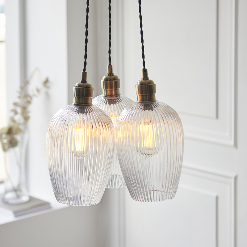 Alans 3 - Light Chandelier, Antique Brass