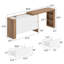Bureau d'ordinateur l 83,8 po Arez