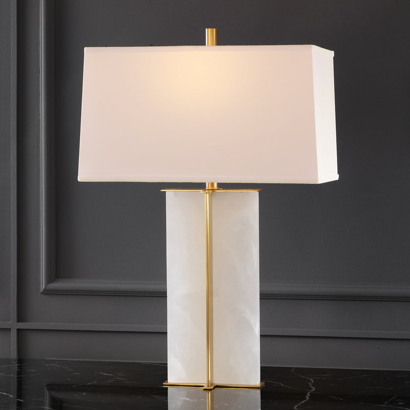 Pulcherie Table Lamp, White/Gold