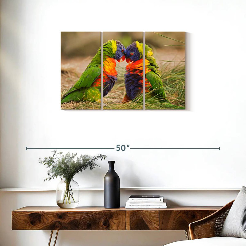 Brampt Rainbow Lorikeet Mates, 20" H x 33" W