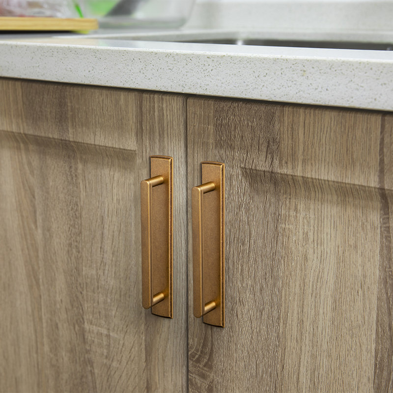 Centre to Centre Sturdy Bar Pull With Backboard Multipack, 5 1/16", Antique Brass