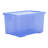 Wham Crystal 60L Plastic Storage Box Pack of 3 Tint Sparkle Blue