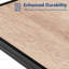 Table rectangulaire d'extérieur en simili bois, table basse d'extérieur avec protection UV