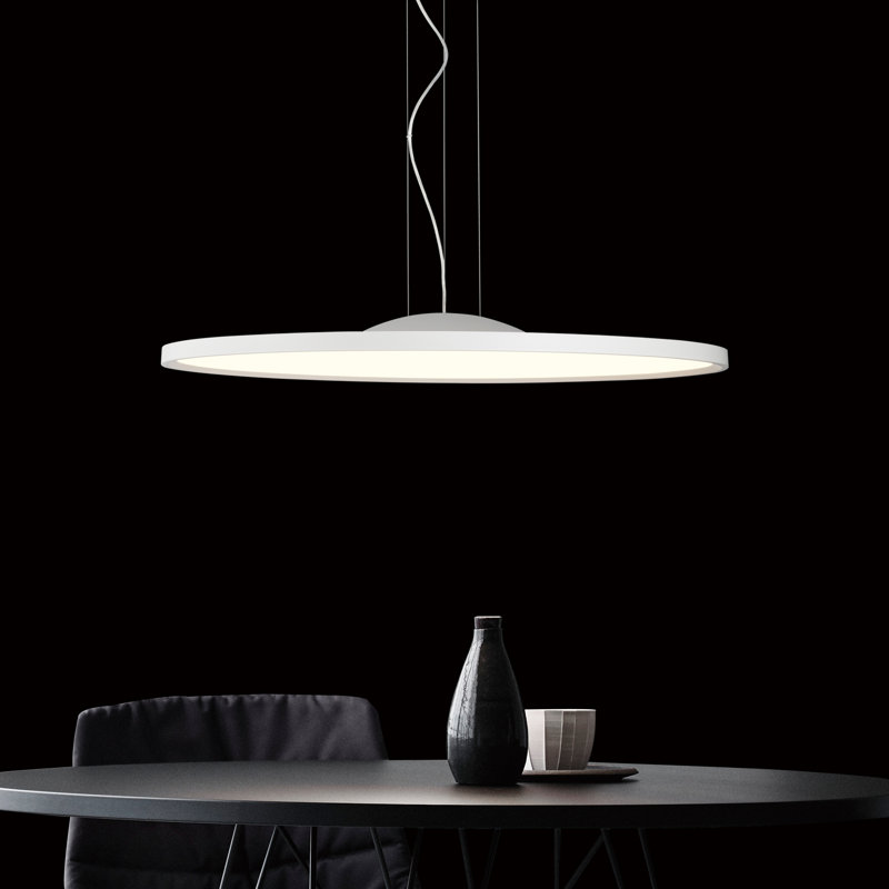 Luminaire suspendu géométrique à 1 lumière Ahtziri, H 59,06 po x l 32,28 po x P 32,28 po