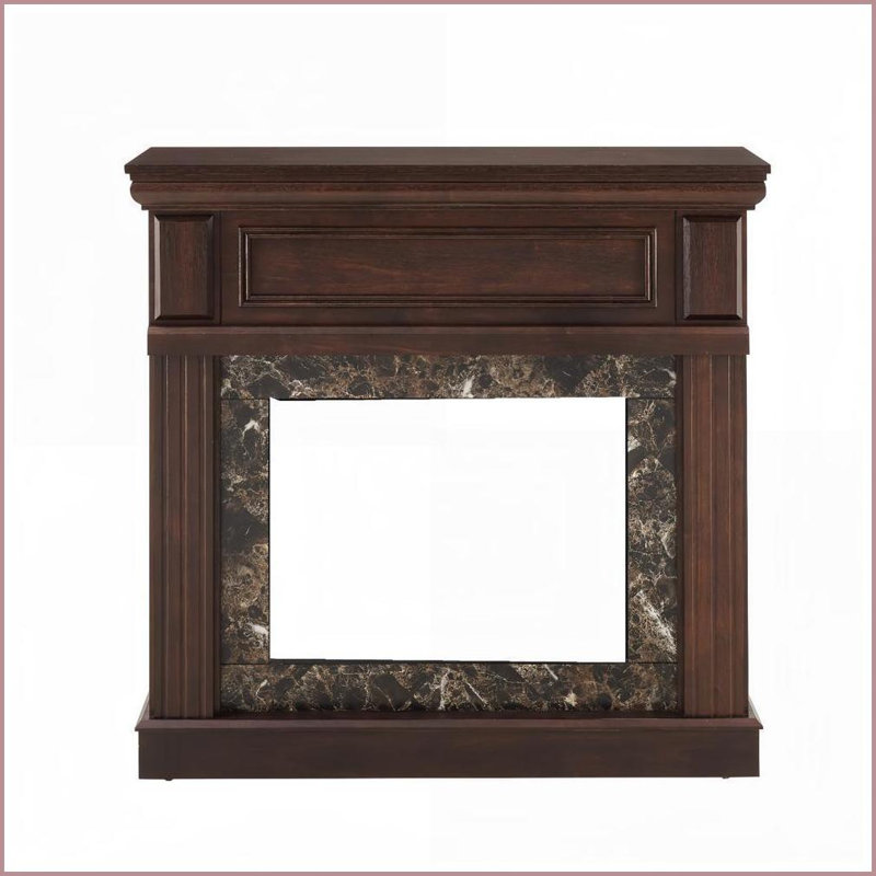 Fireplace Mantel, White, 41.34"W x14"D x40"H – 23" Insert Sold Separately | White | MDF, White