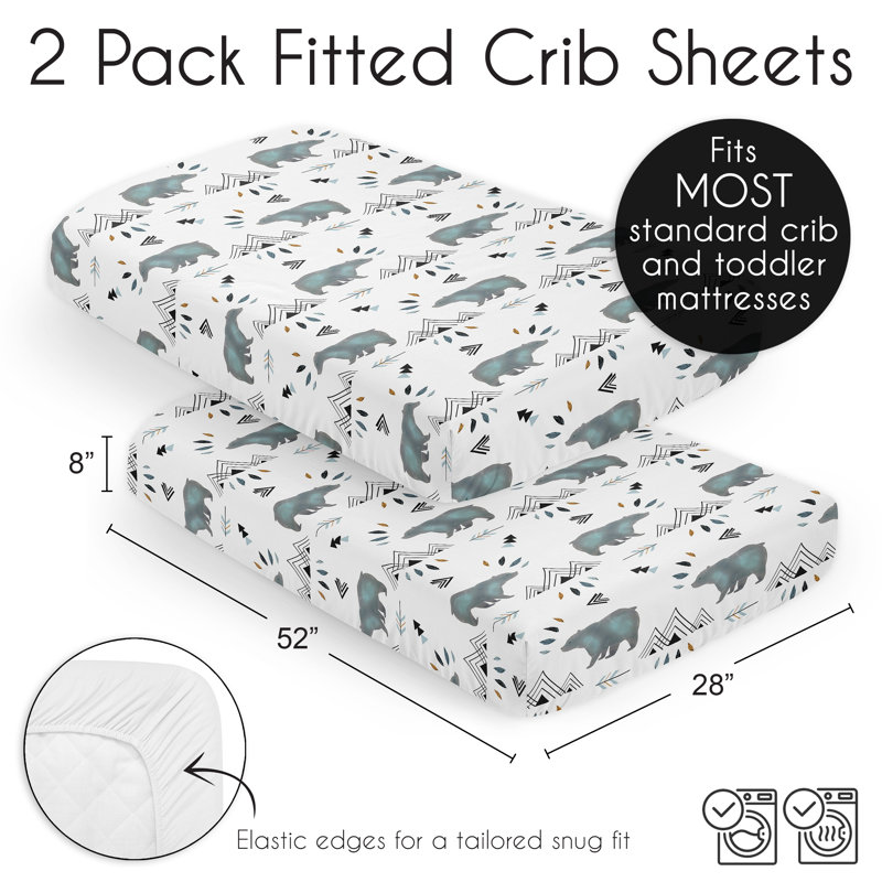 Drap-housse pour lit de bébé Bear Mountain par Sweet Jojo Designs