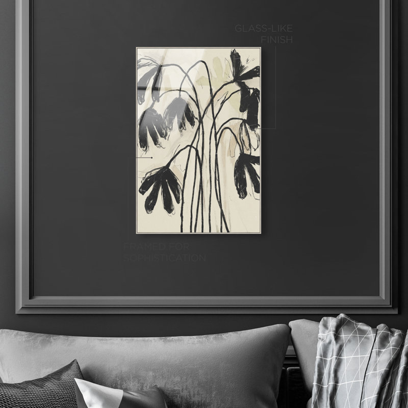 Tree Abstract Studio Print by Oliver Gal, 46"H x 31"W, Silver Floater Frame