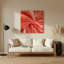 Abstraction numérique 5, art mural en métal rouge-578667869