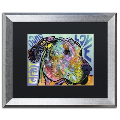 «Great Dane Luv» par Dean Russo, impression encadrée