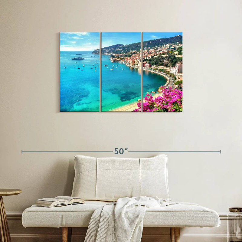 Plage côtière Gillard Villefranche-Sur-Mer, H 24 po x l 38 po