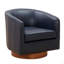 Chaise pivotante en cuir et cuir Tessa-466088891