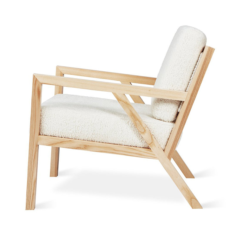 Truss Lounge Chair, Vintage Smoke Performance, Ash Natural