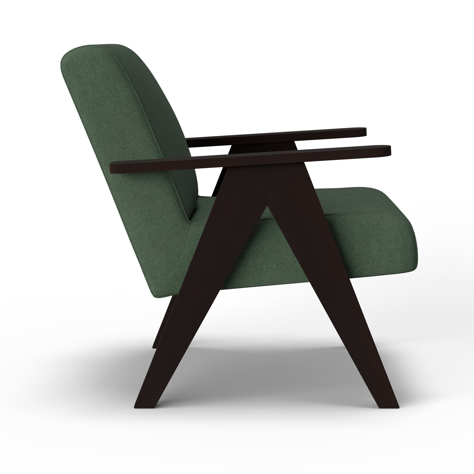 Luna Upholstered Accent Chair, Espresso, Pine