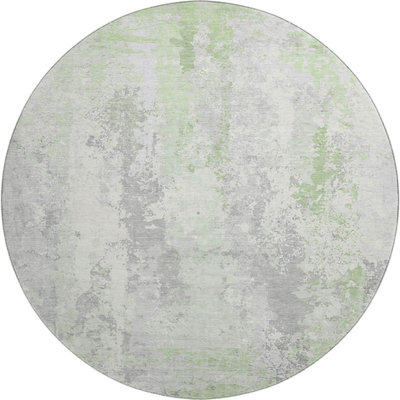 Premium Machine Washable Stallings AMF1848 Abstract Rug, Round 8'