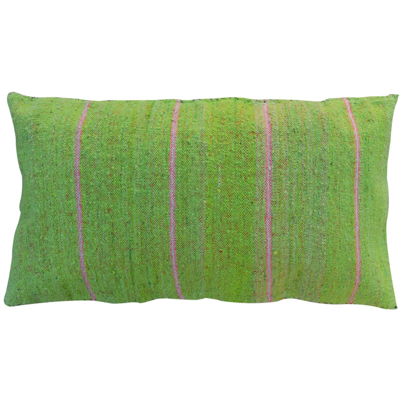 Lumbar Pillow Cover & Insert, Light Green, 17" H x 30" W, Polyester/Eco-Fill