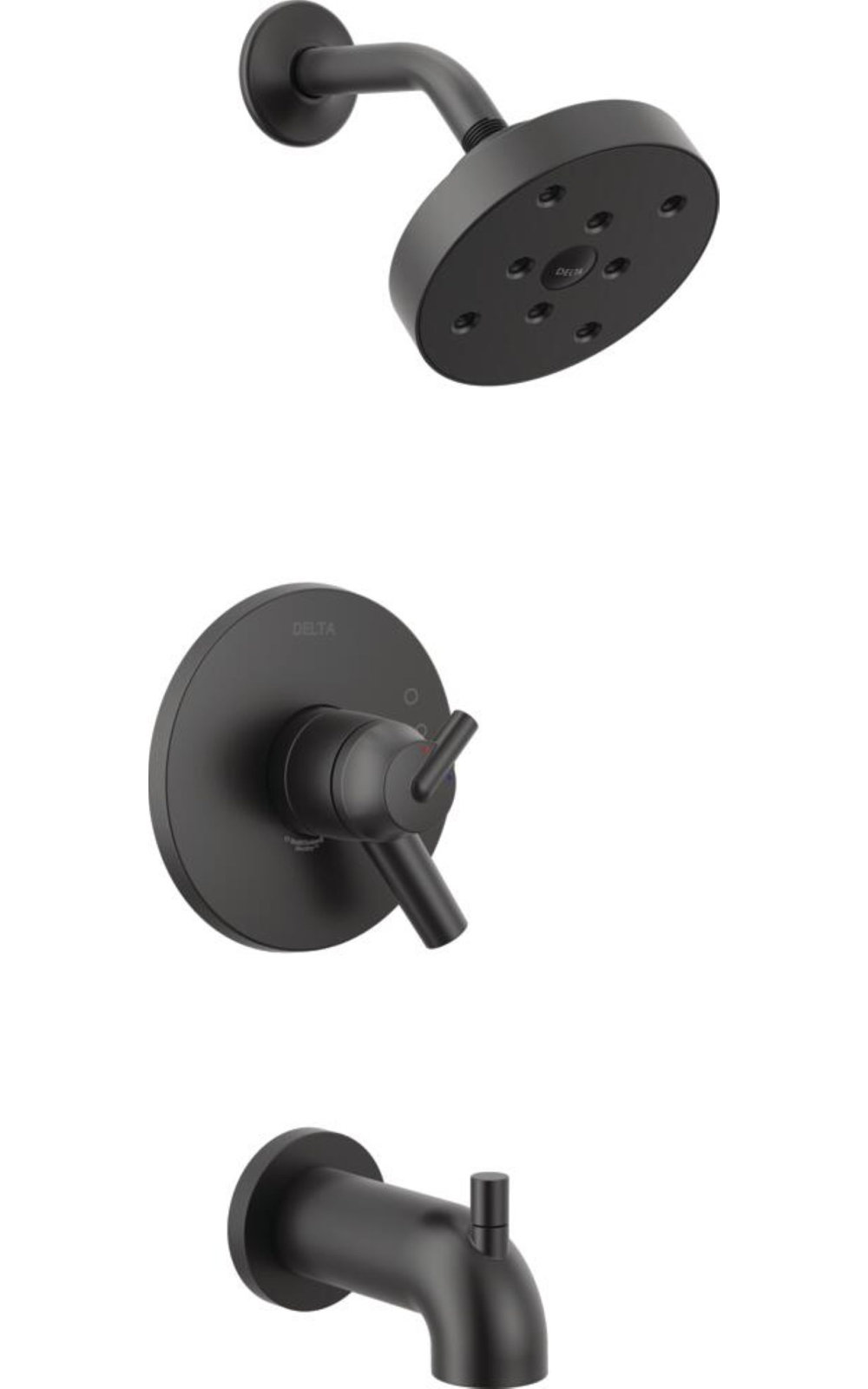 Trinsic 17 Series Dual-Function Tub Shower Set, Black