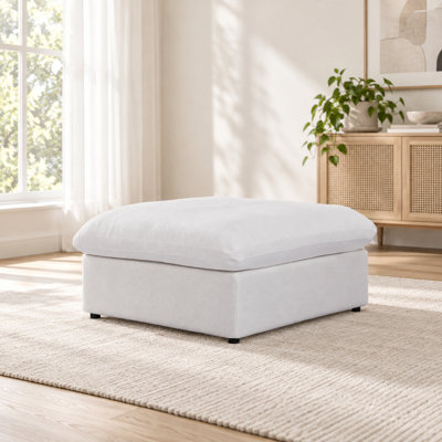 Kenda 40.15" Upholstered Slipcovered Ottoman