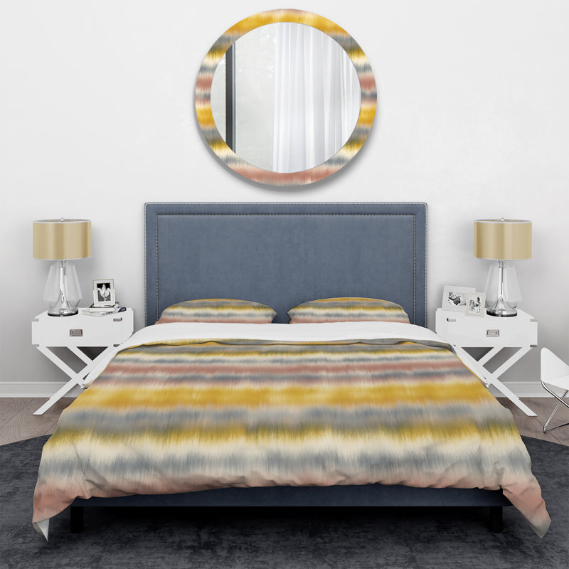 Yellow Microfiber 3 Piece Duvet Cover Set, Full/Queen Duvet Cover + 2 Standard Shams