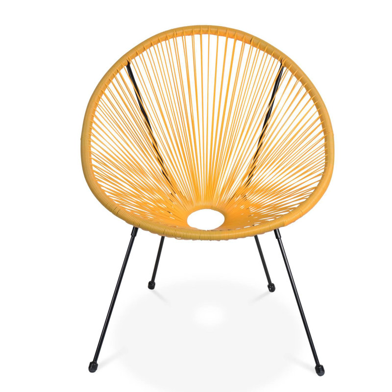 Ember Folding Deck Chair, Yellow