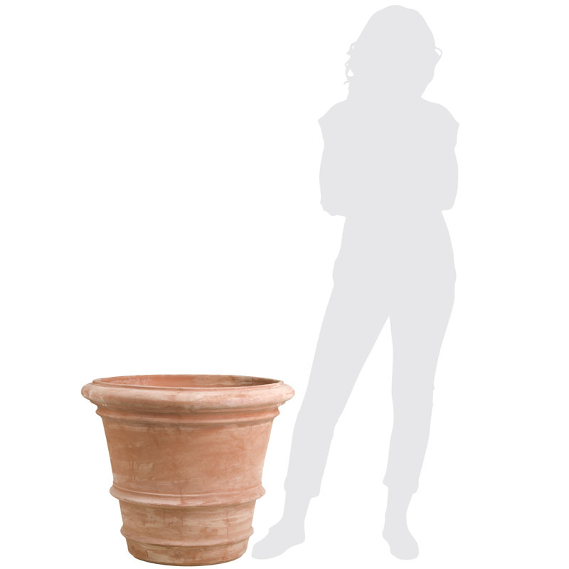 Bordure roulée toscane faite à la main 27,5 po, H 22,5 po x l 27,5 po x P 27,5 po