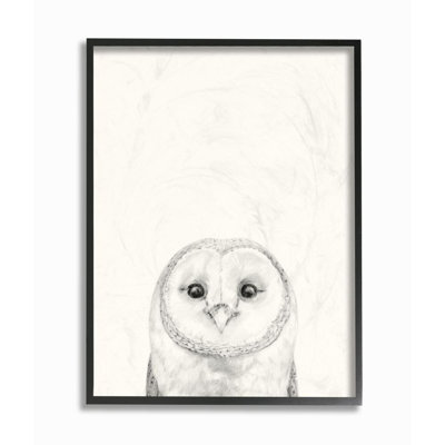«Owl Portrait Gray» par Victoria Borges - reproduction de dessin