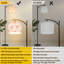  Lampe sur pied Arc arquée avec des fleurs sans soudure rose pastel, grande lampe sur pied moderne à DEL, abat-jour réglable en lin, 3 températures de couleur