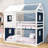 Wood Bunk Bed With Tent-1916609702-1916609703
