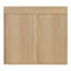 Armoire de salle de bain murale, armoire à pharmacie à double porte avec conception rainurée verticale, armoire de rangement murale pour salle de bain, salle de bain et couloir (chêne)