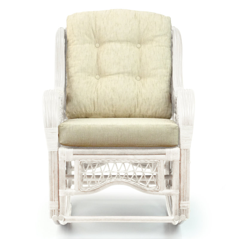 Chaise berçante Malibu, Crème, Blanc