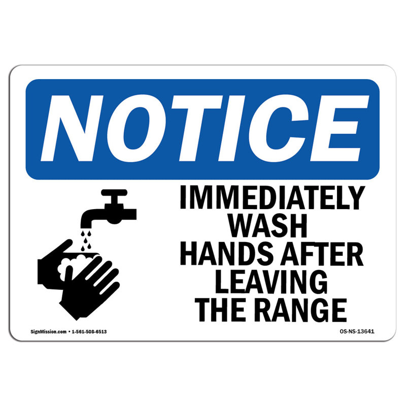 Se laver les mains immédiatement après l'enseigne