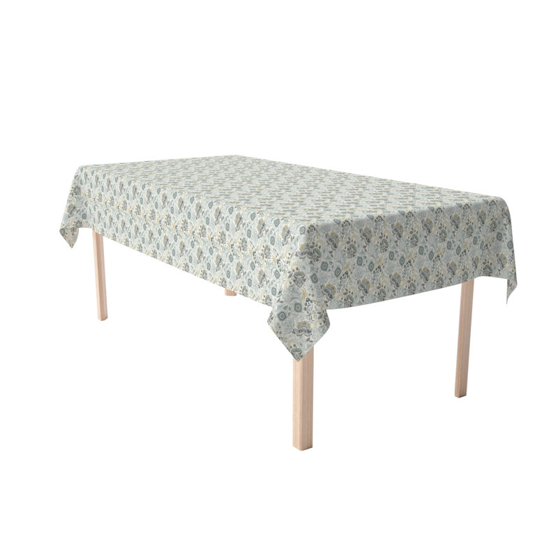 Rectangular Tablecloth, 100% Cotton, Floral 166, 104" x 60"