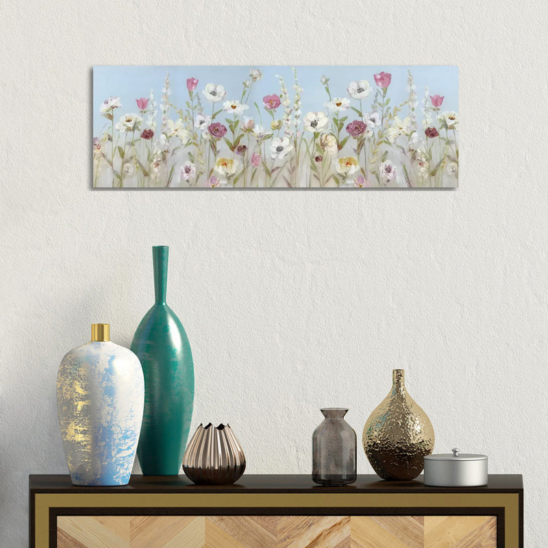 Spring Blooms by Sally Swatland - Wrapped Canvas Painting, 30.48 cm H x 91.44 cm W x 1.91 cm D