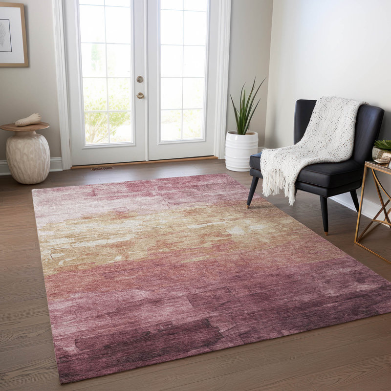 Tapis intérieur / extérieur rose Thornelle , 5' x 7'6"