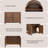 Farmhouse Cat Litter Box Enclosure, Walnut Arched Cabinet with Dual Side Entry & 2 Open Shelves