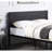 Black Metal Frame Full Size Bed 1Pc
