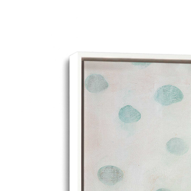 «Polka Dot Parlor» par Amanda Hilburn, reproduction d'art, L 24 po x H 18 po, Blanc, Toile avec cadre