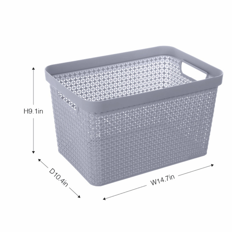 Ezystorage Tianca 18L Open Decorative Basket 4 Pack