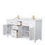 Beckett 66" Freestanding Double Bathroom Vanity with Cultured Marble Top-473309634-473309660-481319800